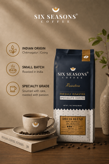 Roasted Coffee Beans Delta Blend 80:20