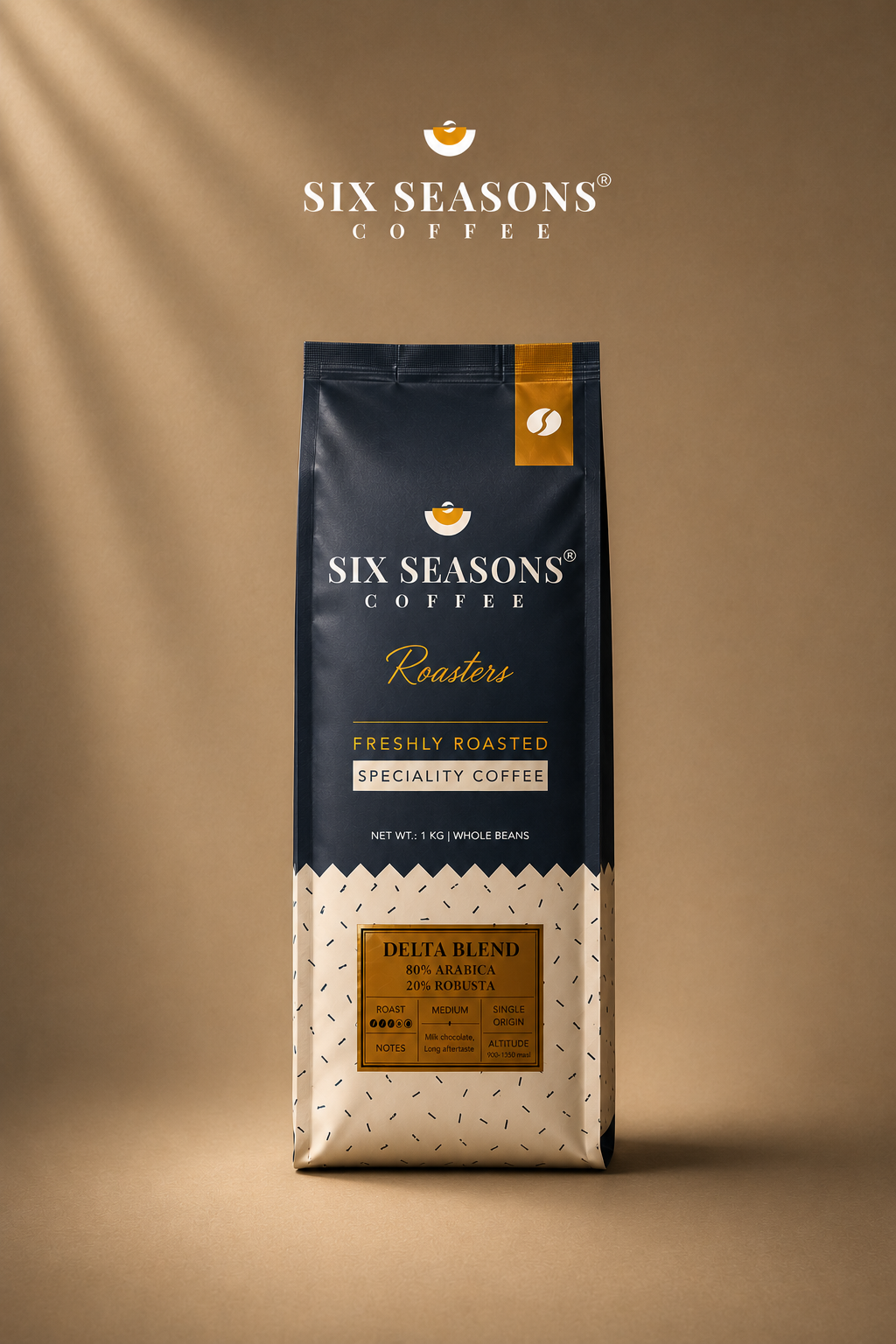 Roasted Coffee Beans Delta Blend 80:20