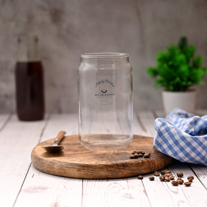 Cold Coffee Can Glass with straw
